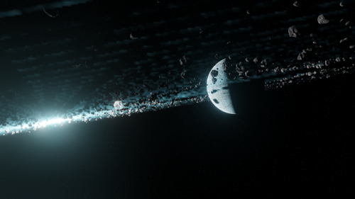 Space Planet With Asteroid preview image